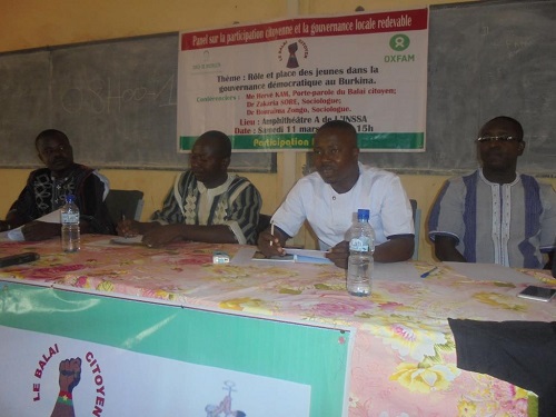 Panel du Balai citoyen à Bobo : La participation de la jeunesse à la gouvernance démocratique au menu