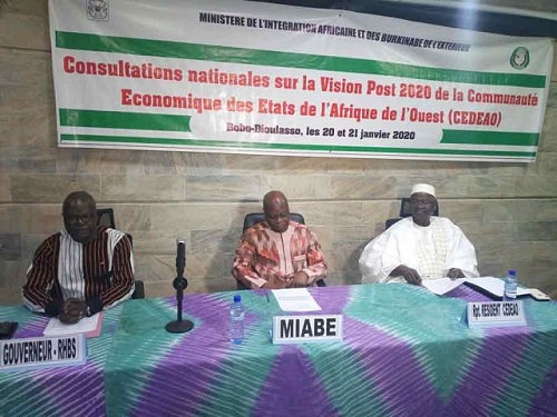 Vision post-2020 de la CEDEAO : Bobo-Dioulasso accueille  la première phase d’évaluation 