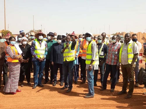 Bobo-Dioulasso : Le ministre Éric Bougouma sur le chantier d’extension et de réhabilitation du port sec